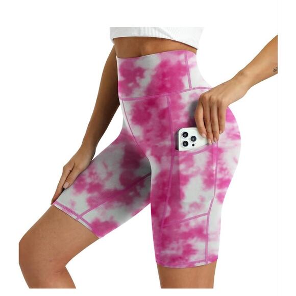 Women's High Waisted Biker Shorts 5 Pack - Tummy Control Yoga with Pockets 3XL - Picture 3 of 6